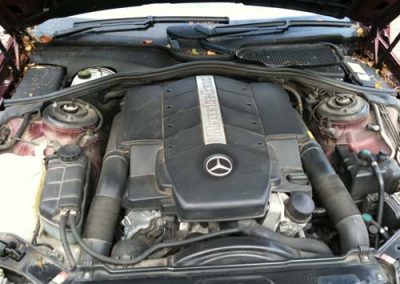 Mercedes engine before